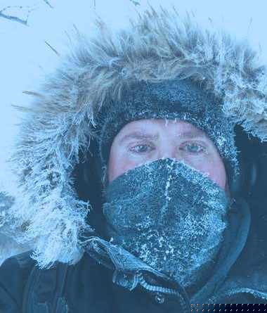 Operator in deep winter conditions, Saskatchewan.